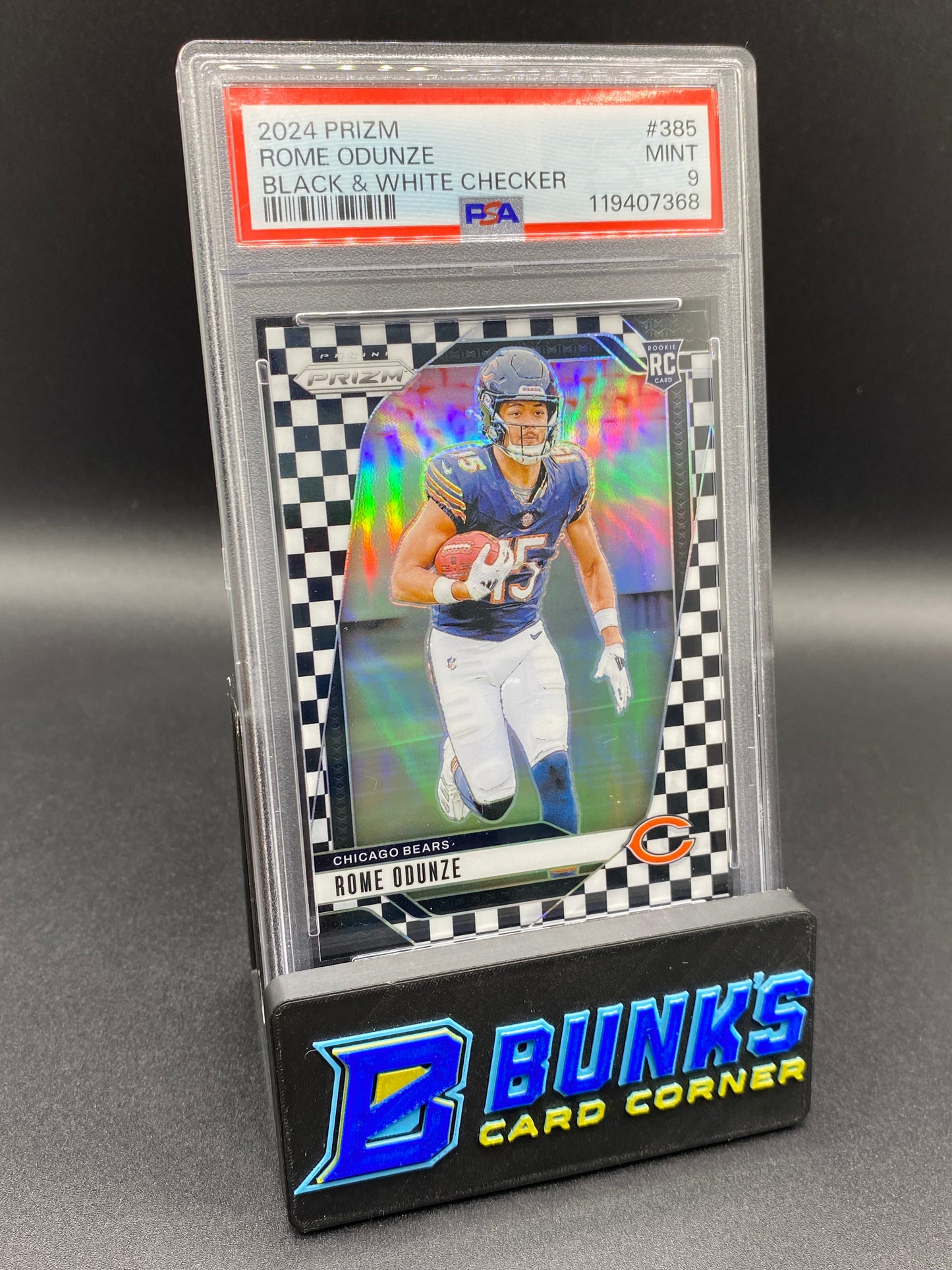 2024 Rome Odunze Black & White Checker PSA 9