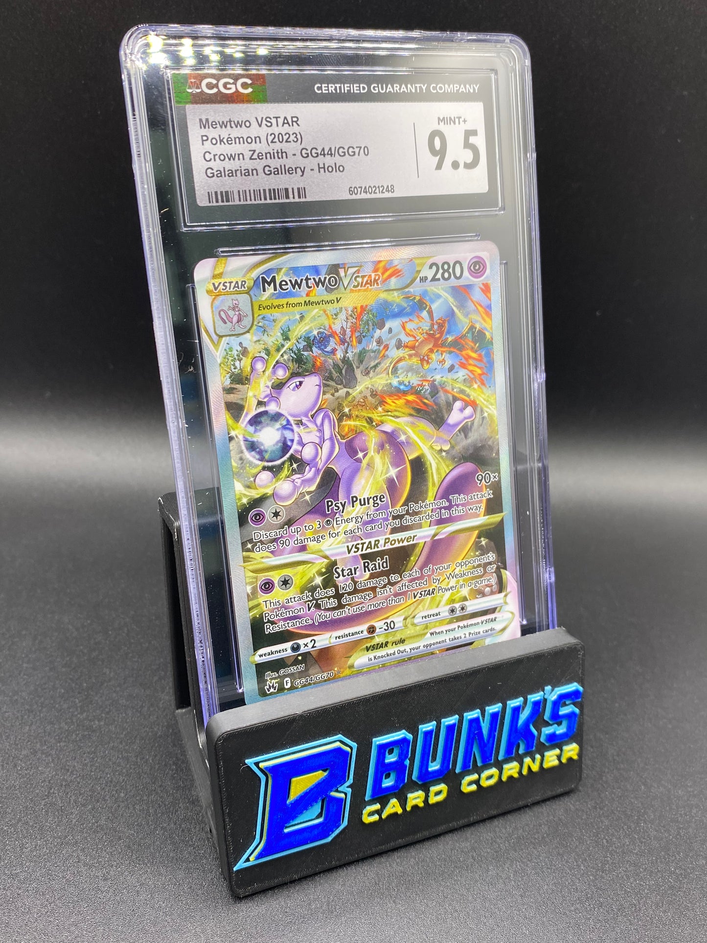 Mewtwo Vstar Galarian Gallery Crown Zenith CGC 9.5
