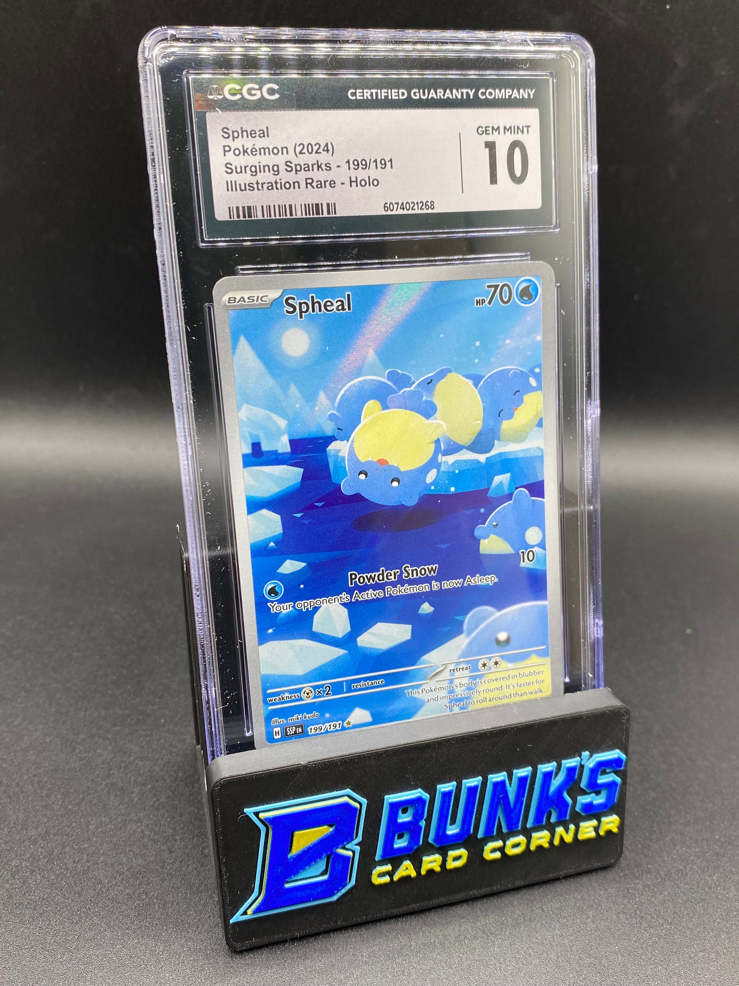 Spheal Illustration Rare Surging Sparks CGC 10