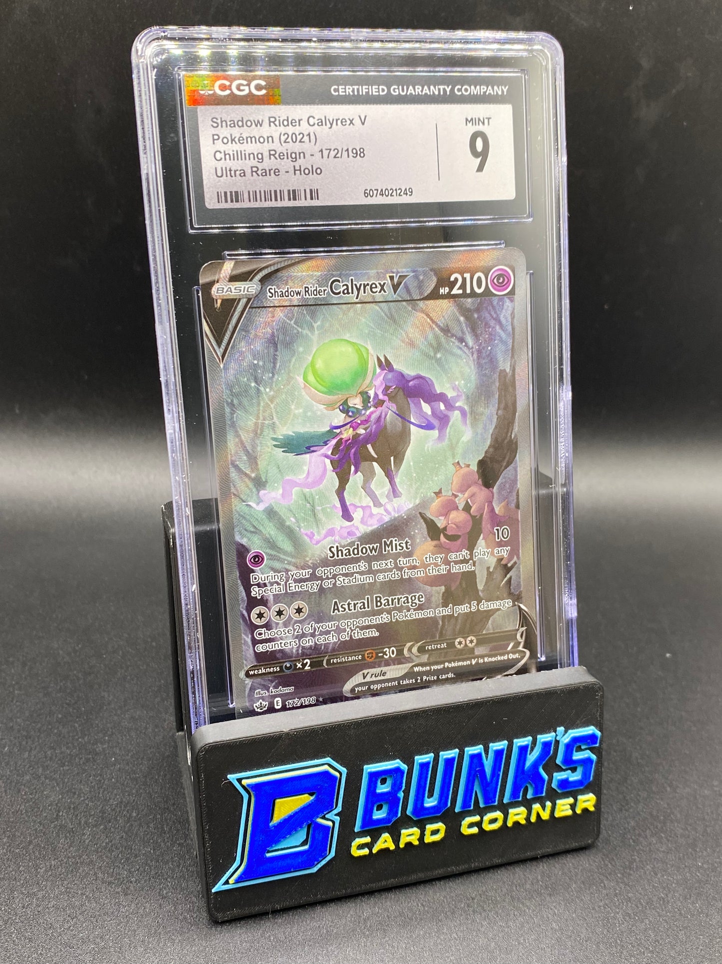 Shadow Rider Calyrex V Ult Art Chilling Reign CGC 9