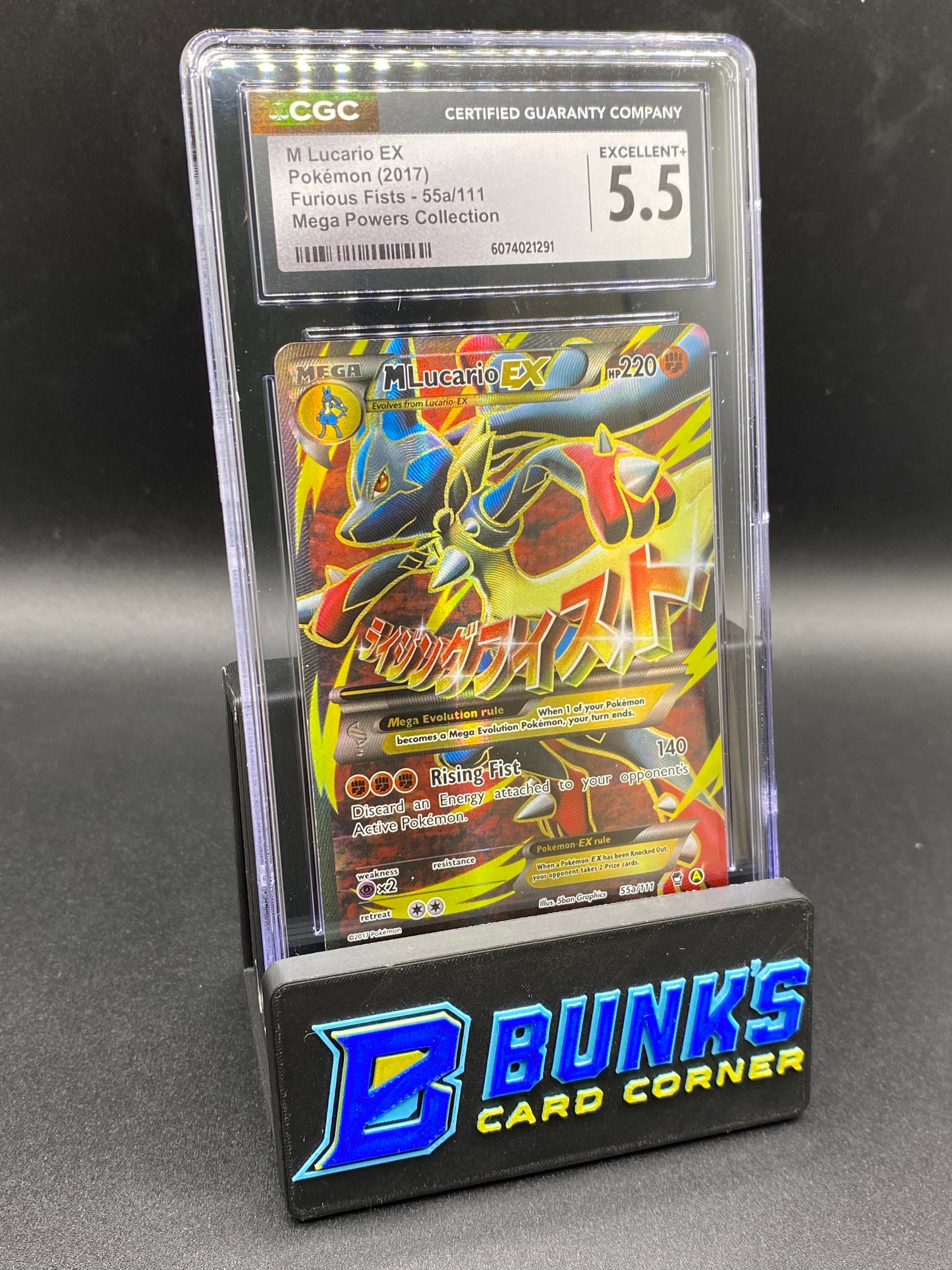 Mega Lucario Ex Furious Fists CGC 5.5