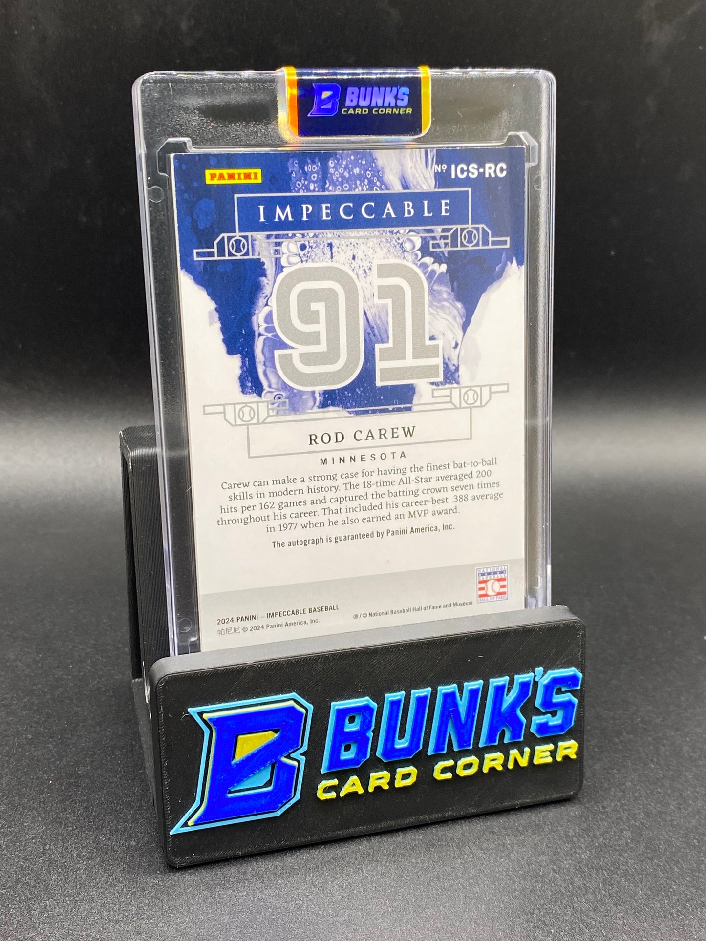 Rod Carew Auto 48/91 Impeccable