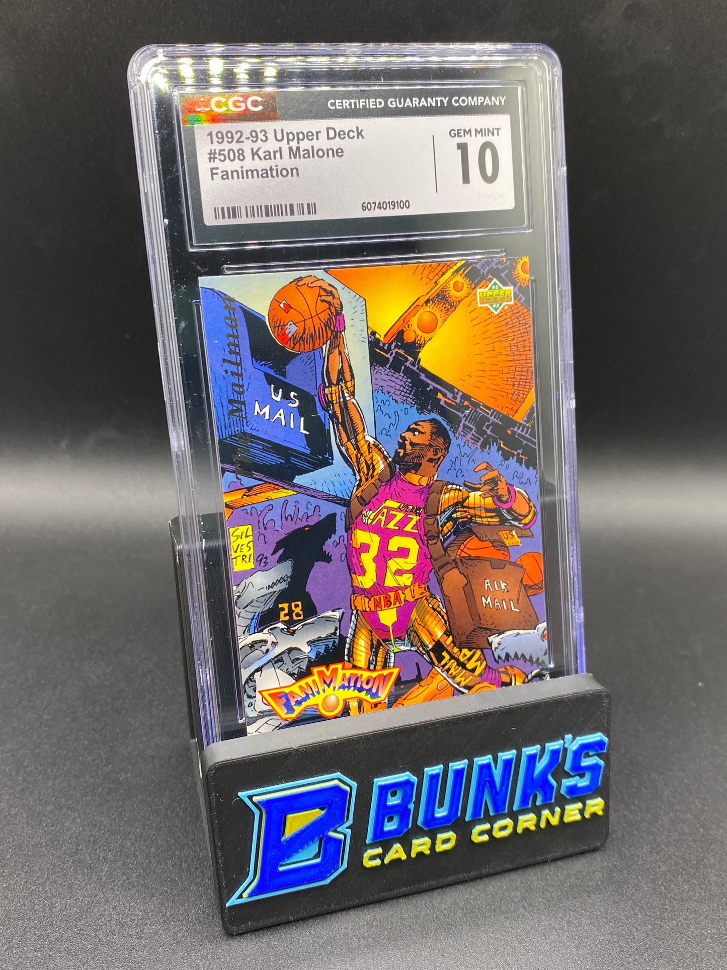 1992-93 Karl Malone Fanimation CGC 10