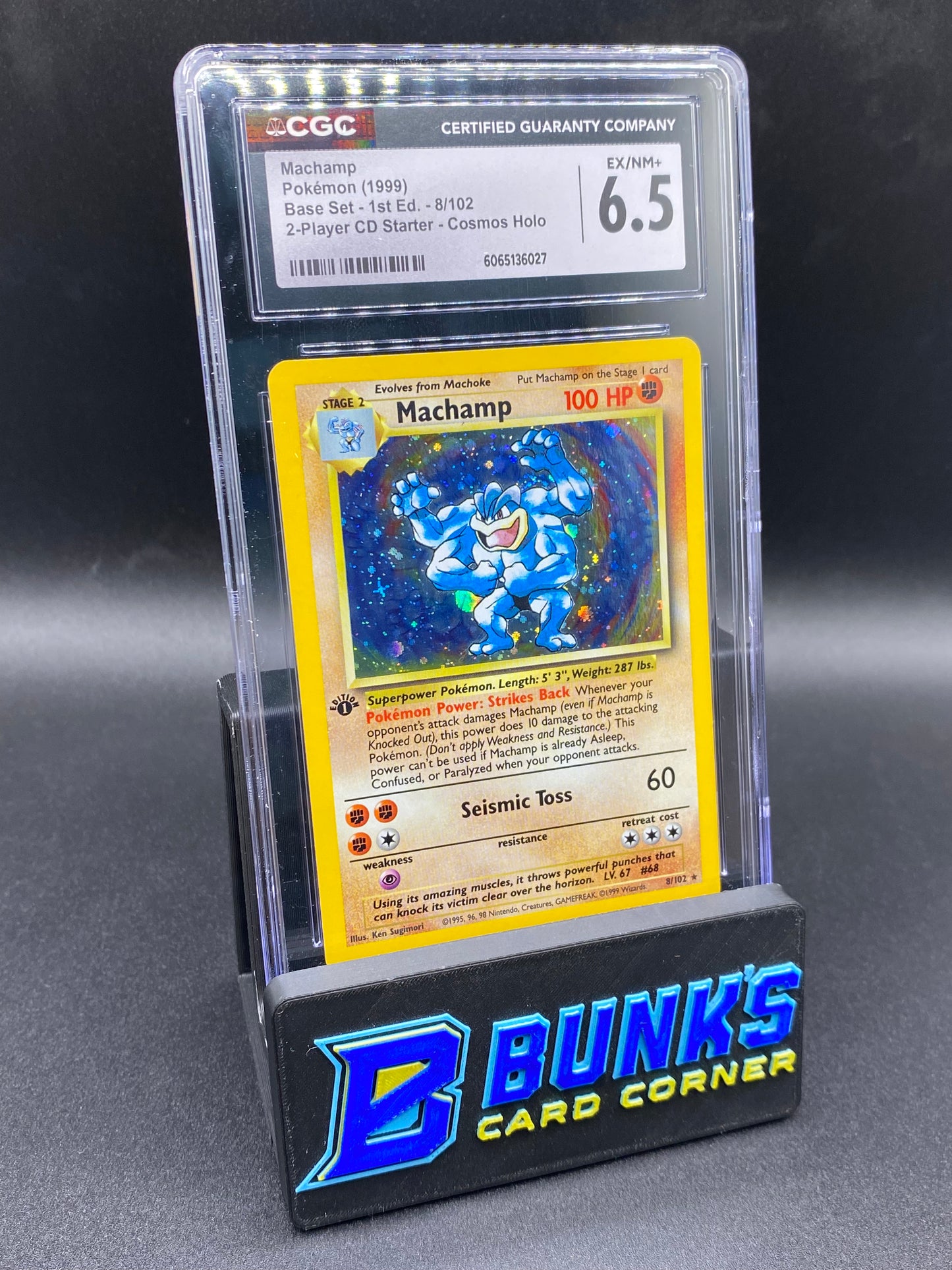 Machamp Base Set 1st Edition Holo CGC 6.5