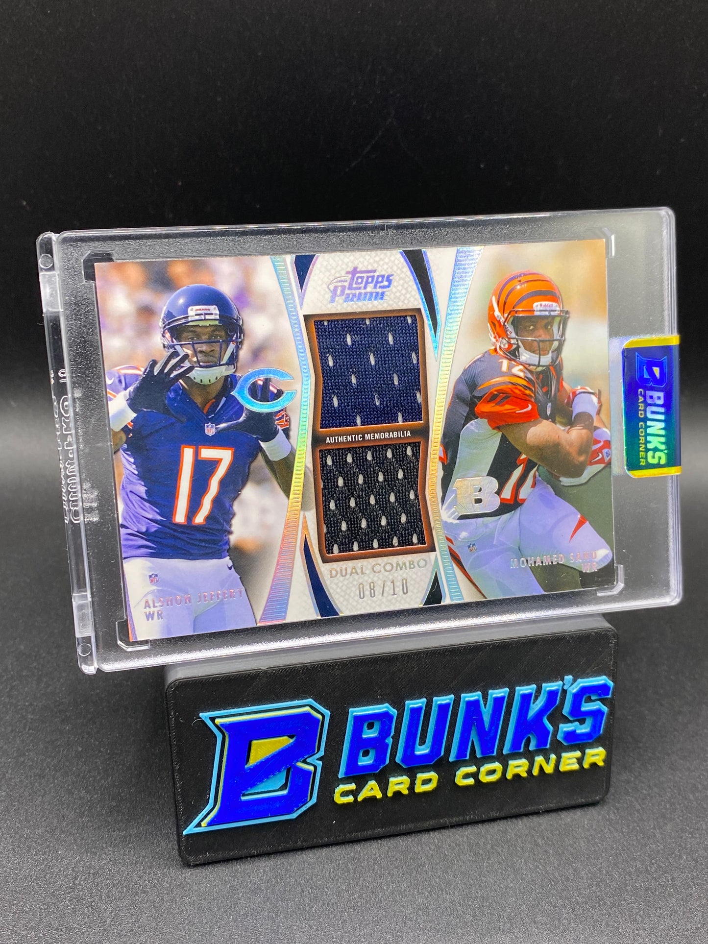 Alshon Jeffery & Mohamed Sanu Dual Combo Topps Prime Patches 8/10