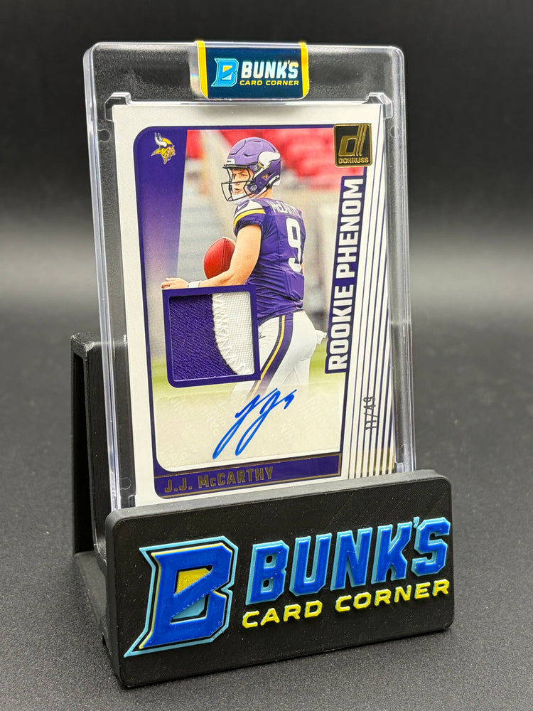 2024 JJ McCarthy Donruss Rookie Phenom Auto Patch 11/49