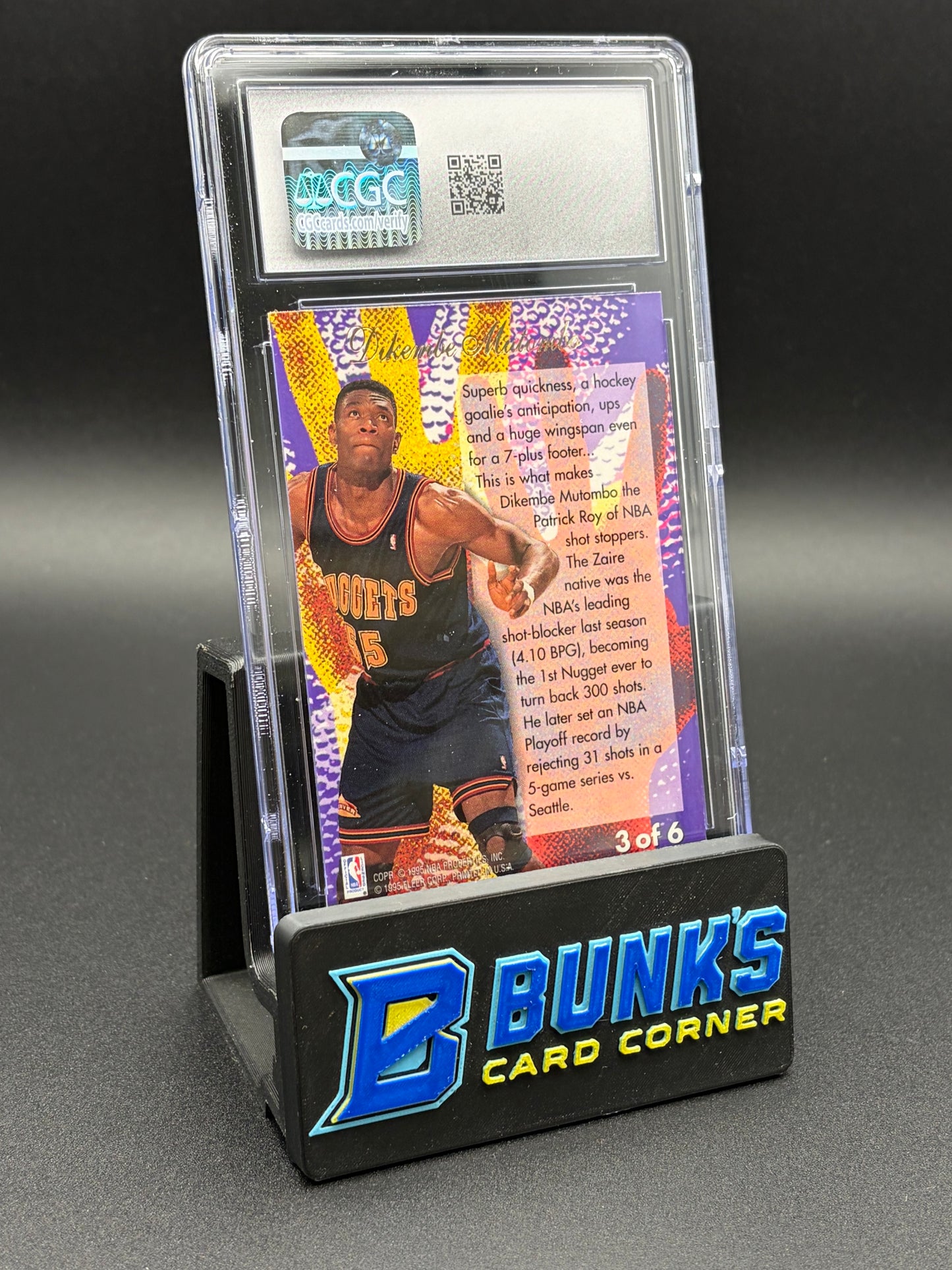 1994-95 Dikembe Mutombo Rejector Flair CGC 10 3/6