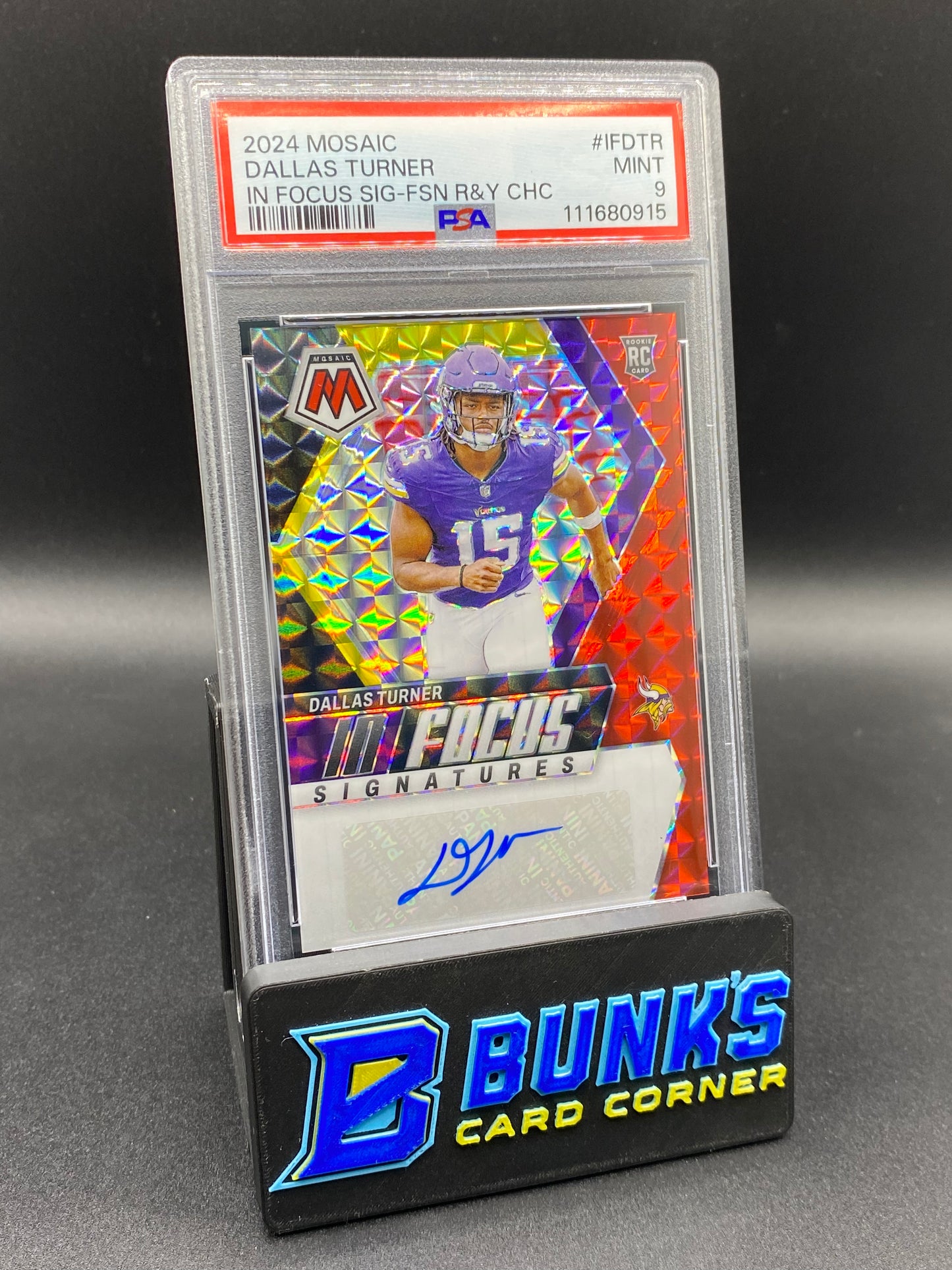 2024 Dallas Turner In Focus Auto  PSA 9