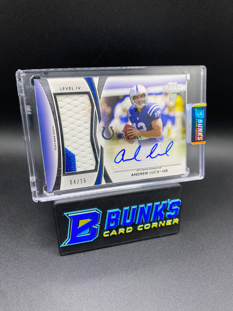 Andrew Luck Auto Topps Prime Patch 4/15 Rc