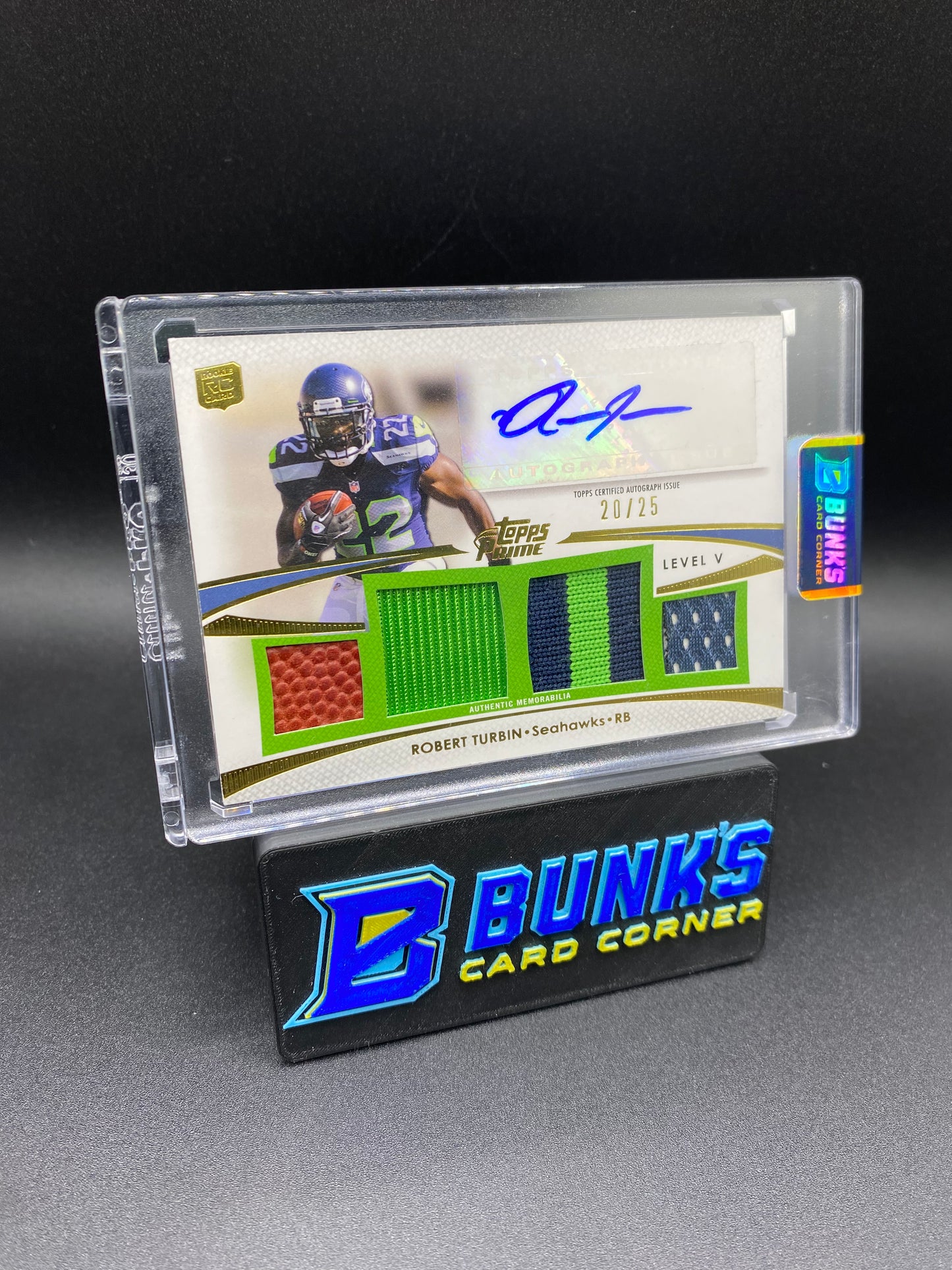 Robert Turbin Auto Topps Prime Patches 20/25  Rc