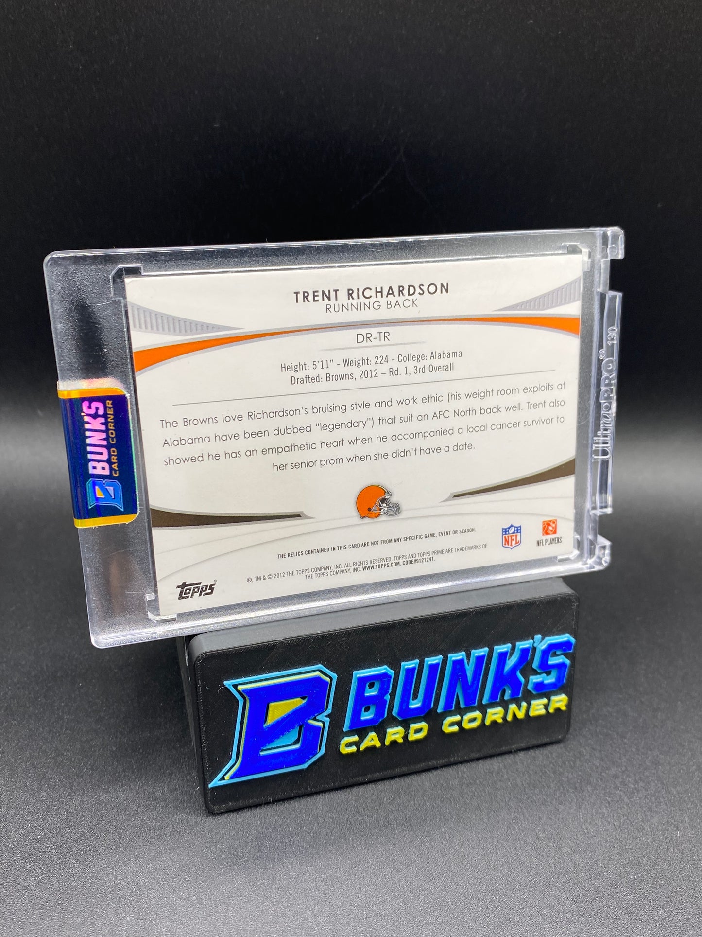 Trent Richardson Topps Prime Patches 10/10 Rc