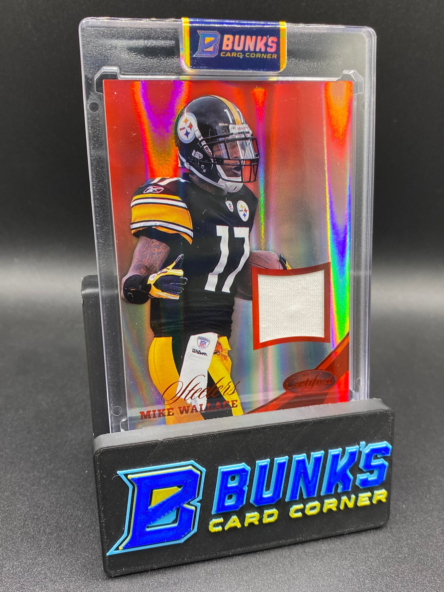 2012 Mike Wallace Game Worn Patch 3/25