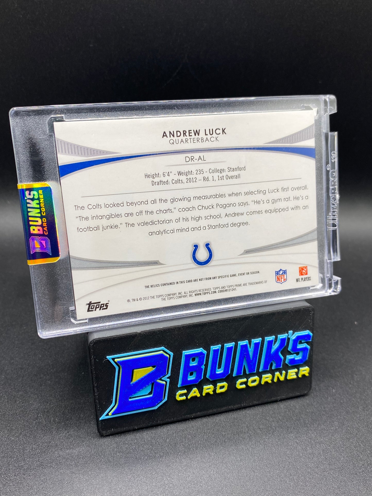 Andrew Luck Topps Prime Patches 8/10 Rc