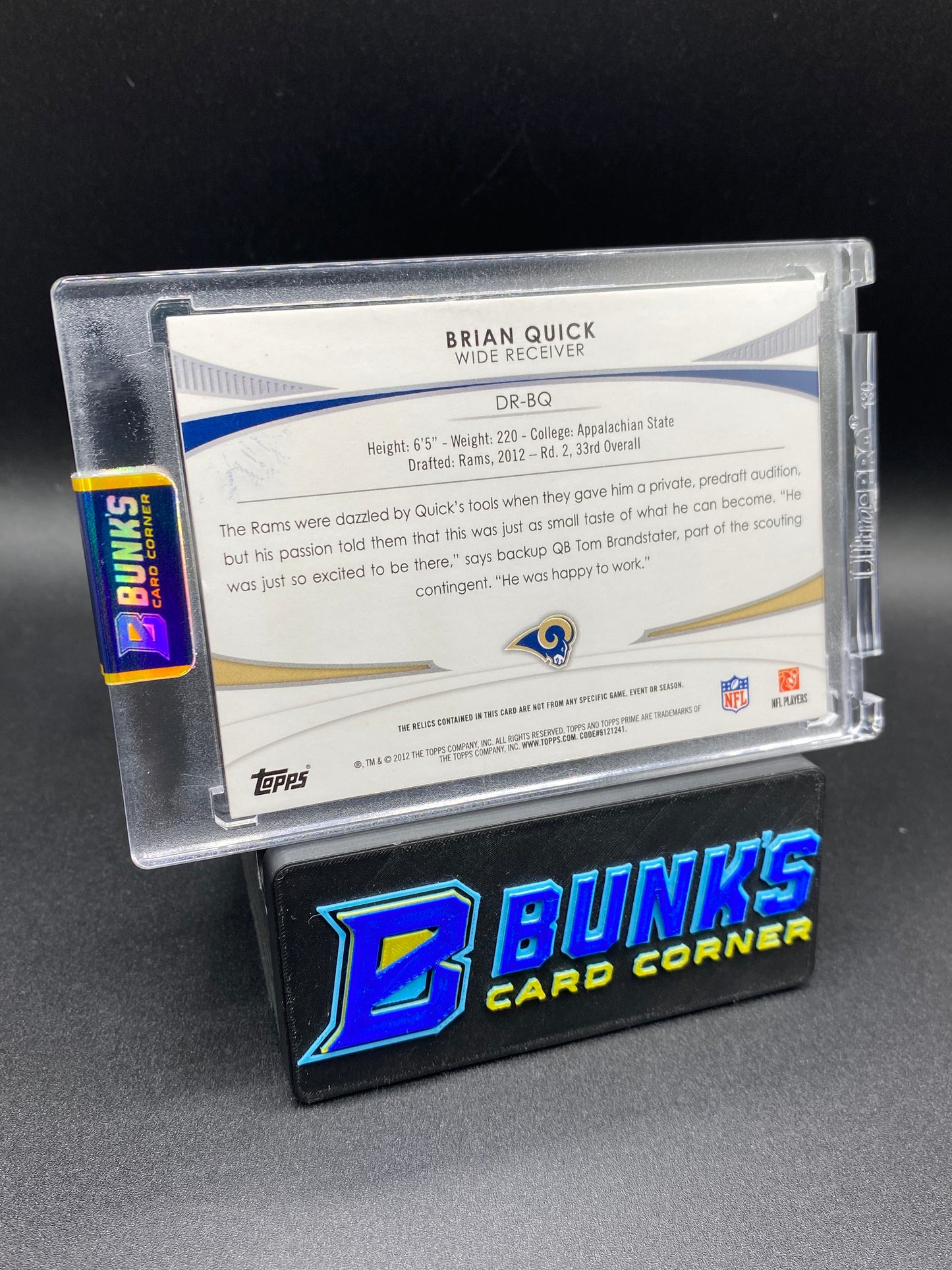 Brian Quick Topps Prime Patch 22/25