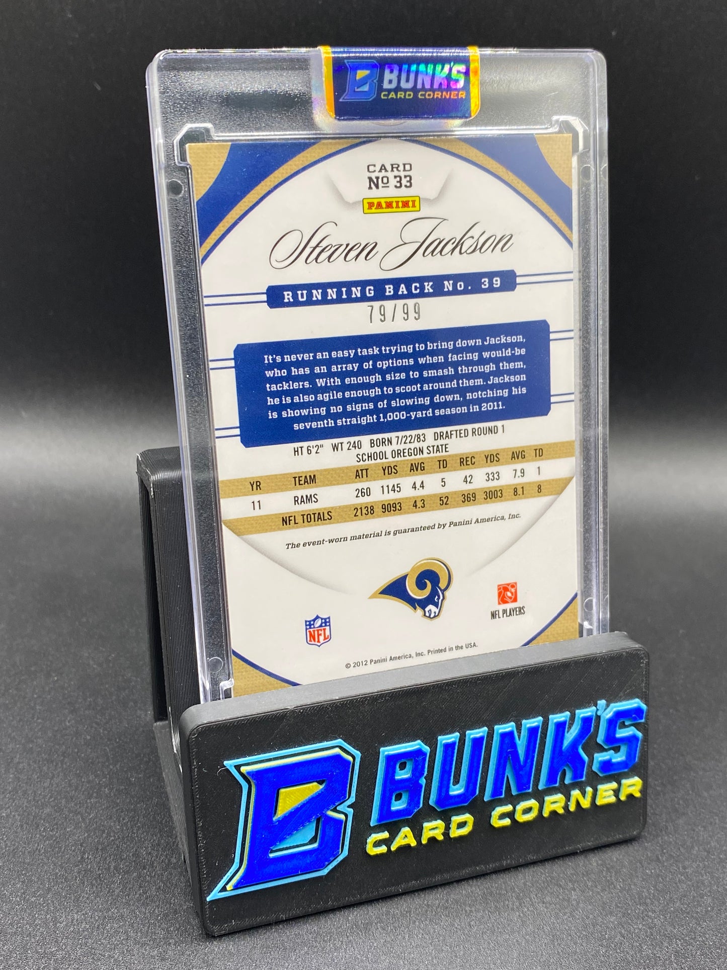 Steven Jackson 2012 Certified Patch 79/99