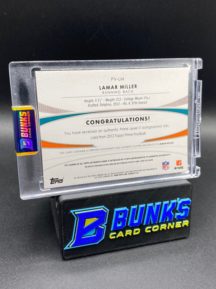 Lamar Miller Topps Prime Patches 8/15 Rc