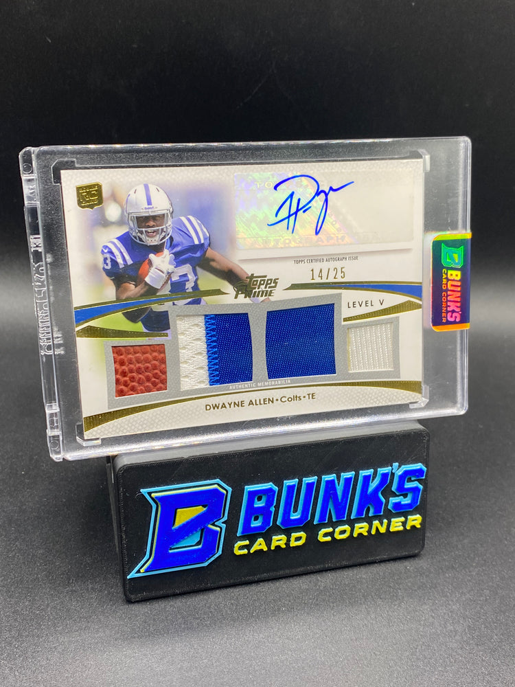 Dwayne Allen Topps Prime Patches Auto 14/25 Rc