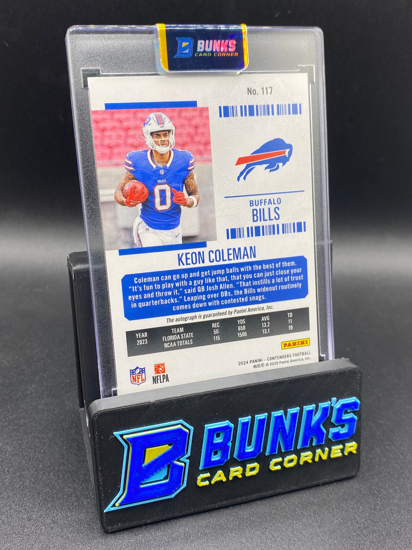 2024 Keon Coleman Auto 78/149 Playoff Ticket