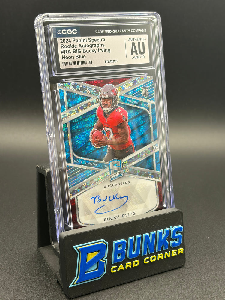 2024 Bucky Irving Neon Blue Rookie Autograph Spectra CGC AU Auto 10 RC 41/50