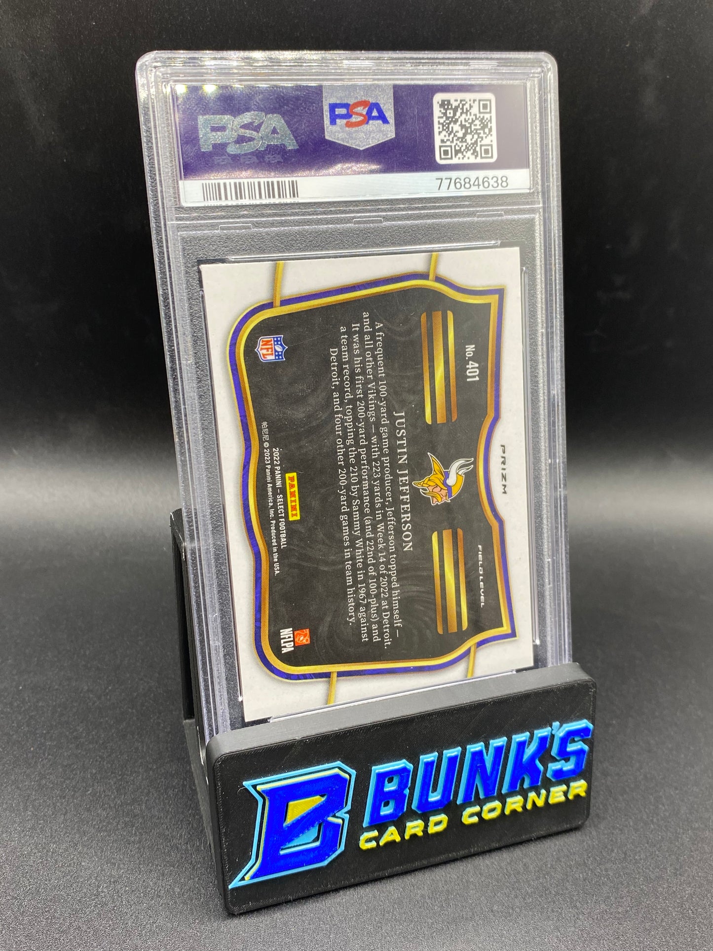 2022 Justin Jefferson Zebra Prizm PSA 10