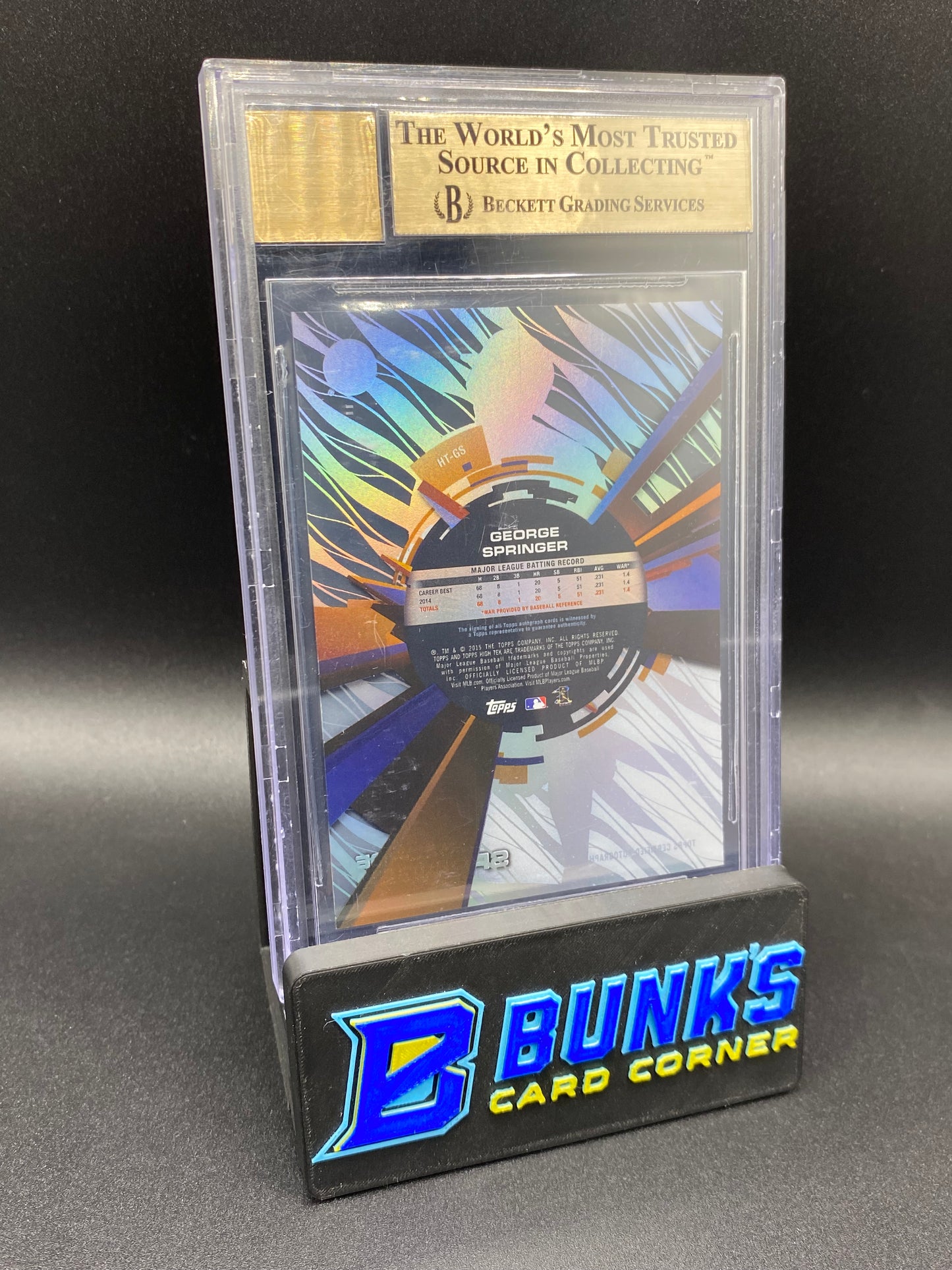 2015 George Springer Auto Beckett 9.5/10