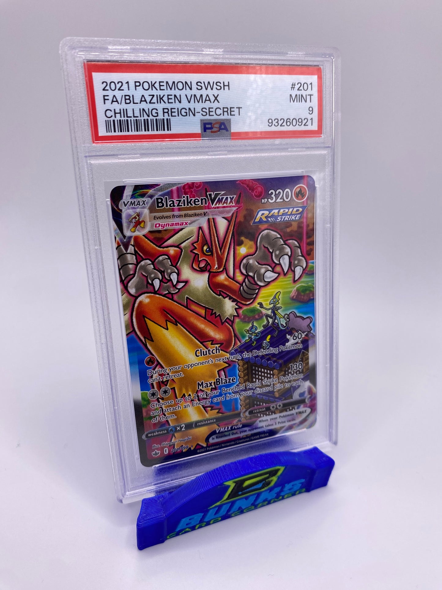 PSA 9 Blaziken VMAX Alternate Art Secret Chilling Reign 2021