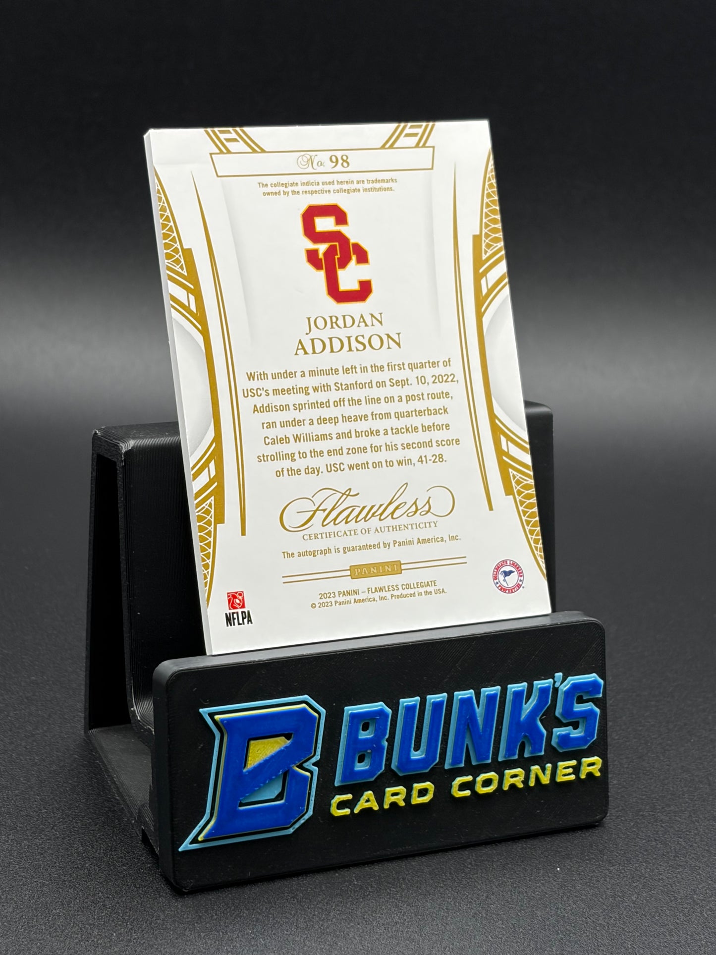2023 Jordan Addison Flawless AU Auto RC 2/25