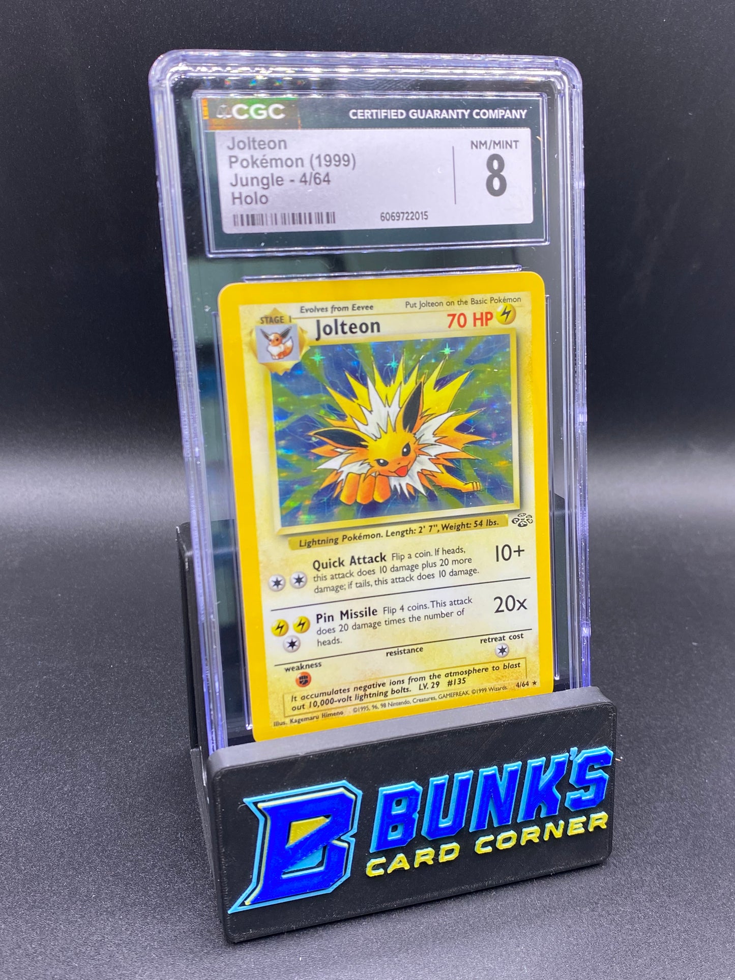 Jolteon Holo Jungle CGC 8