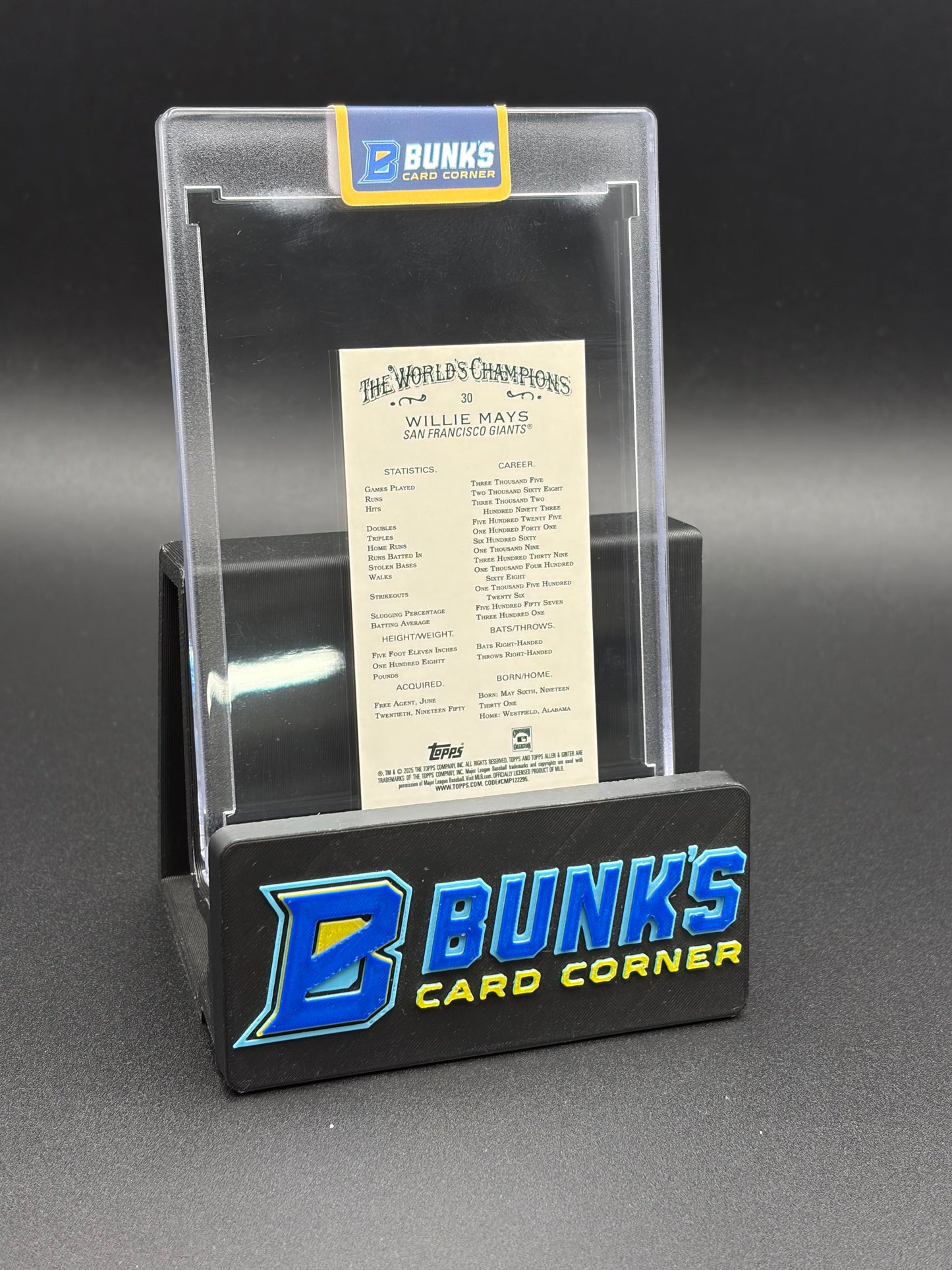 2025 Willie Mays Mini Topps Chrome HOF 43/50