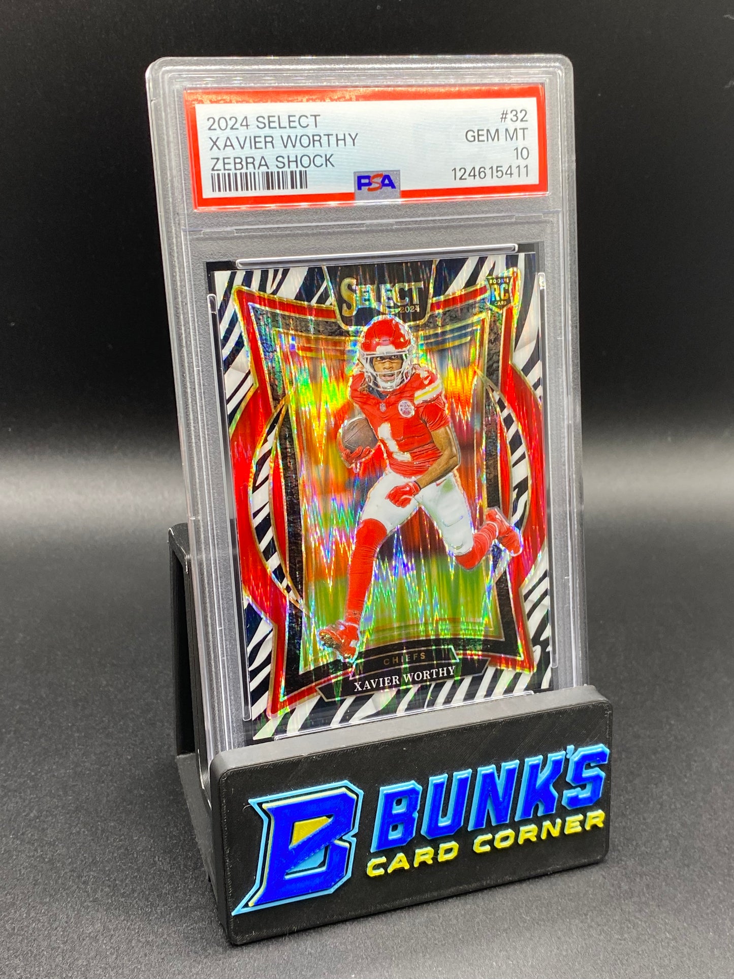 2024 Xavier Worthy Zebra Shock PSA 10