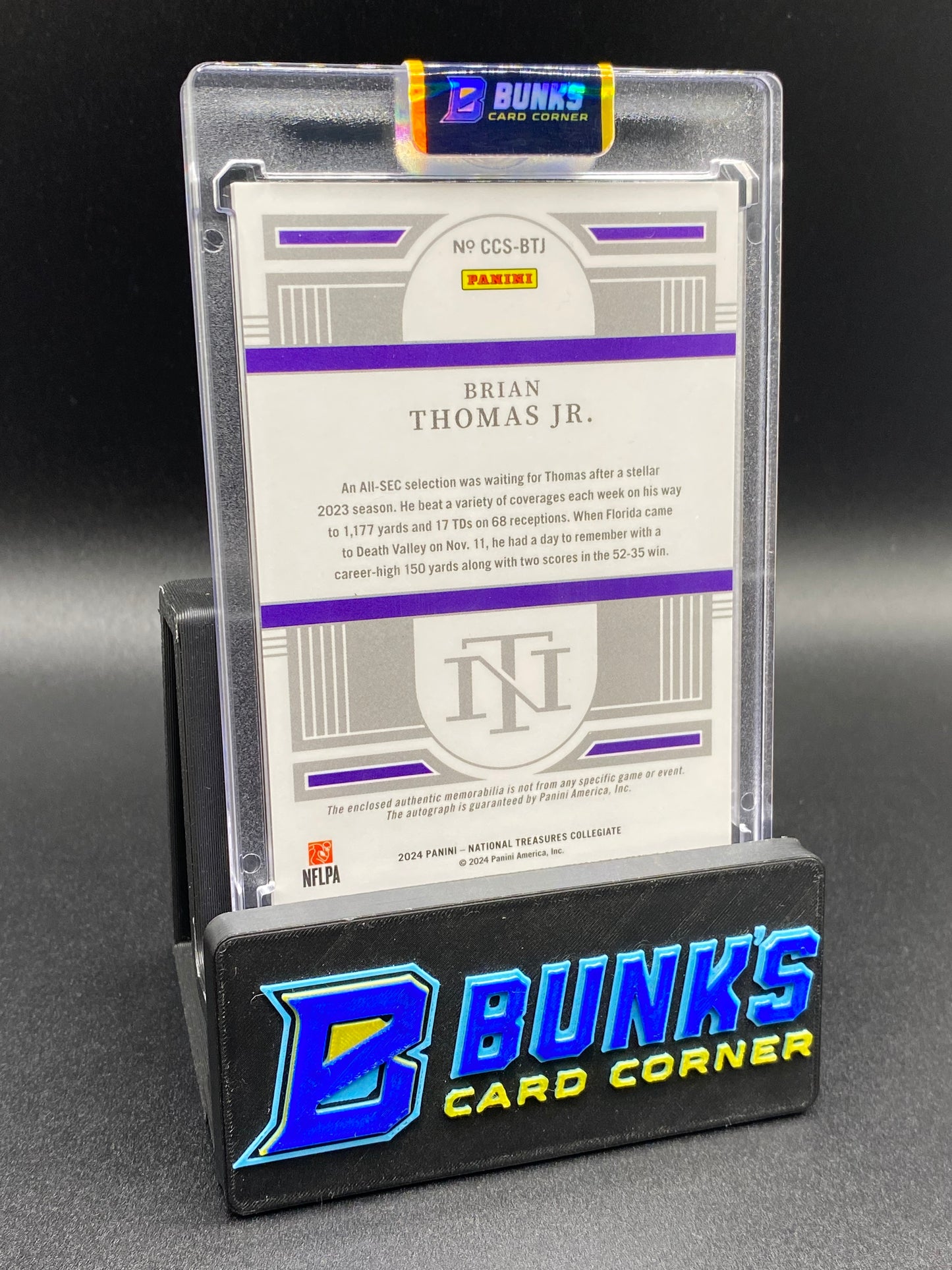 2024 Brian Thomas Jr. Auto Patch 6/39 Rc National Treasures