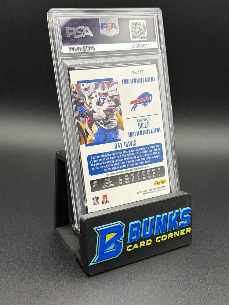 2024 Ray Davis AU Red Zone Ticket Foil PSA 10 Auto 10 RC