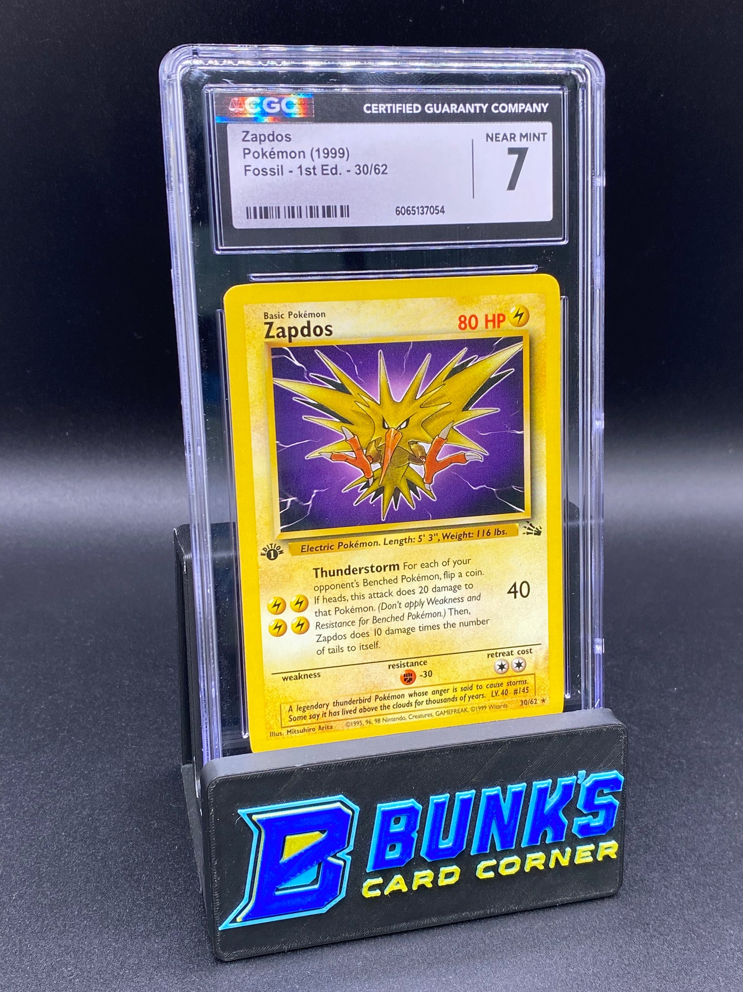 Zapdos 1st Edition Fossil CGC 7