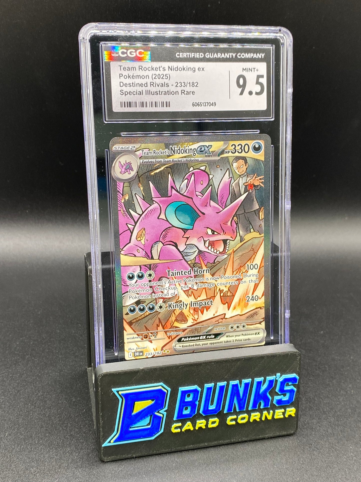 Team Rocket's Nidoking ex SIR Destined Rivals CGC 9.5