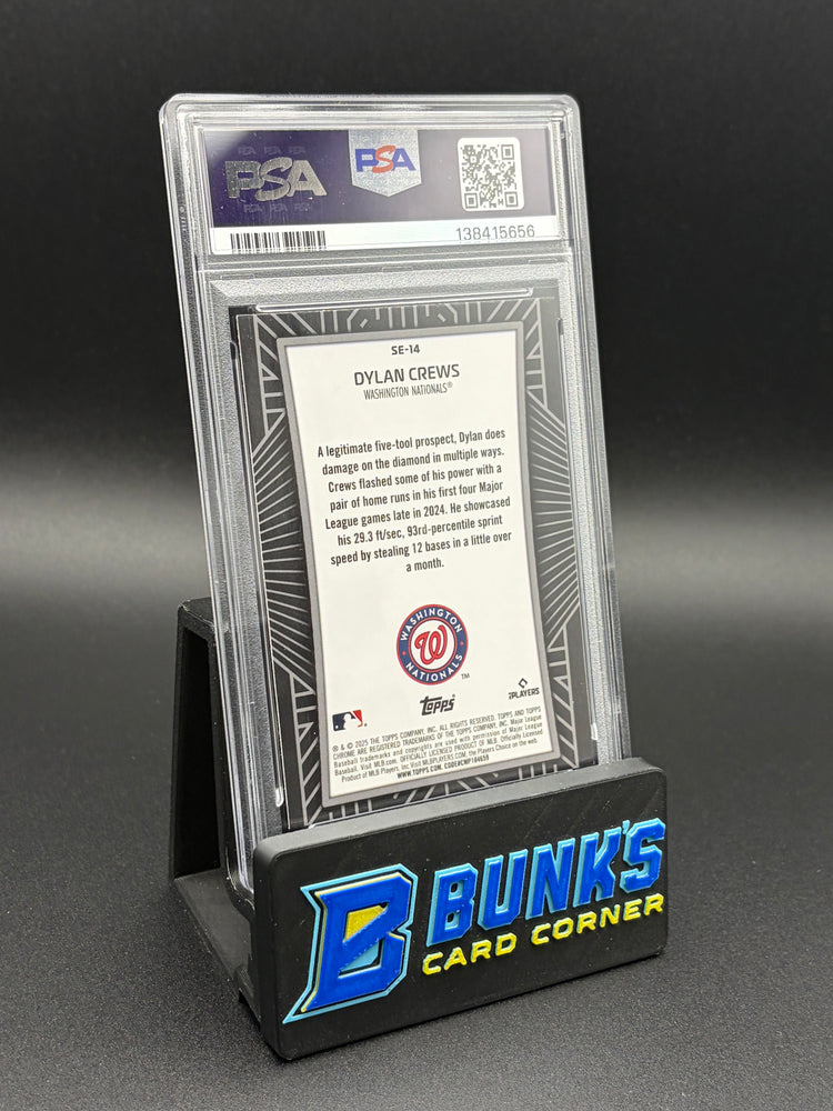 2025 Dylan Crews Shadow Etch Topps Chrome PSA 9 RC