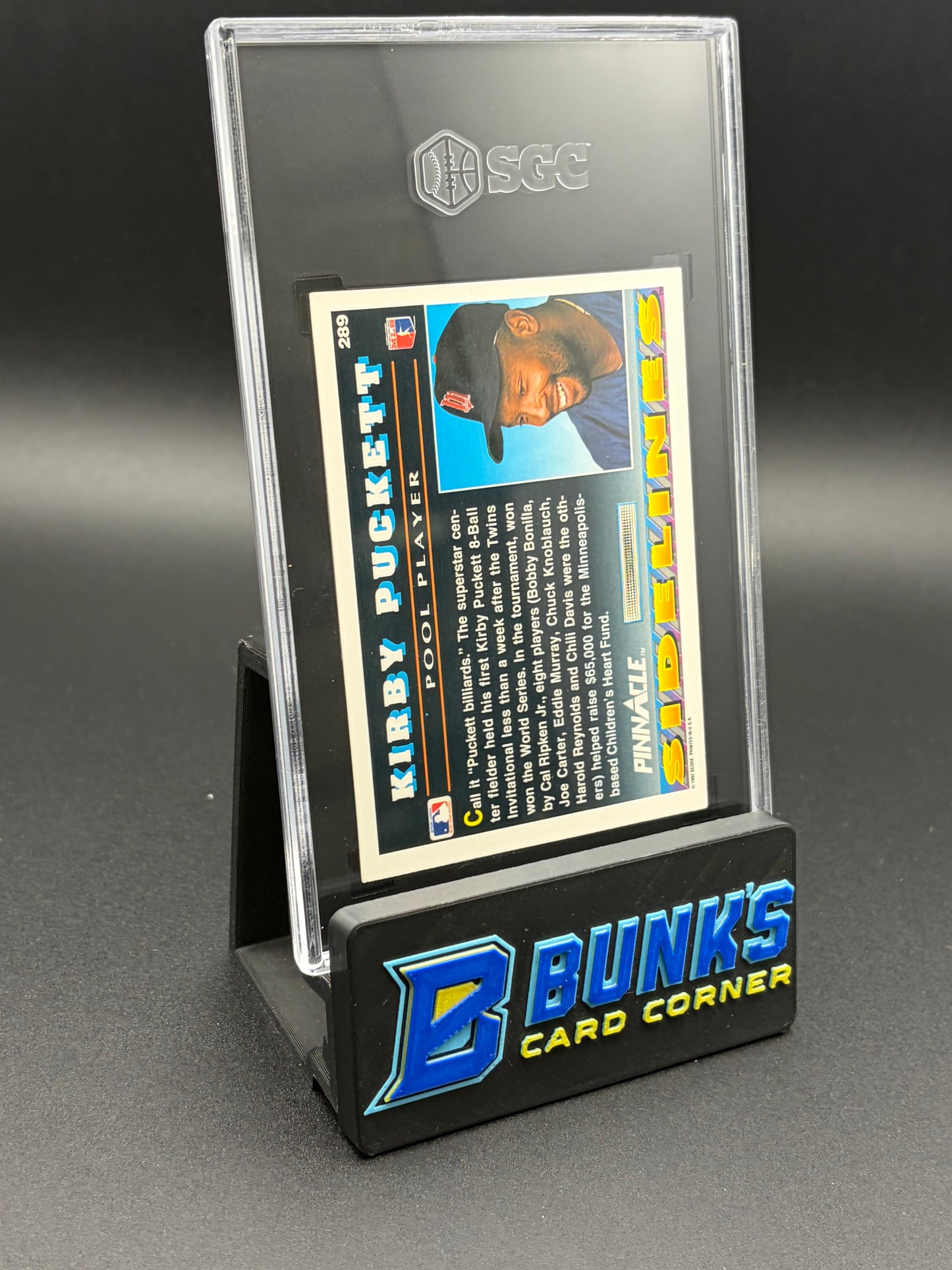 1992 Kirby Puckett Sidelines Pinnacle SGC 9