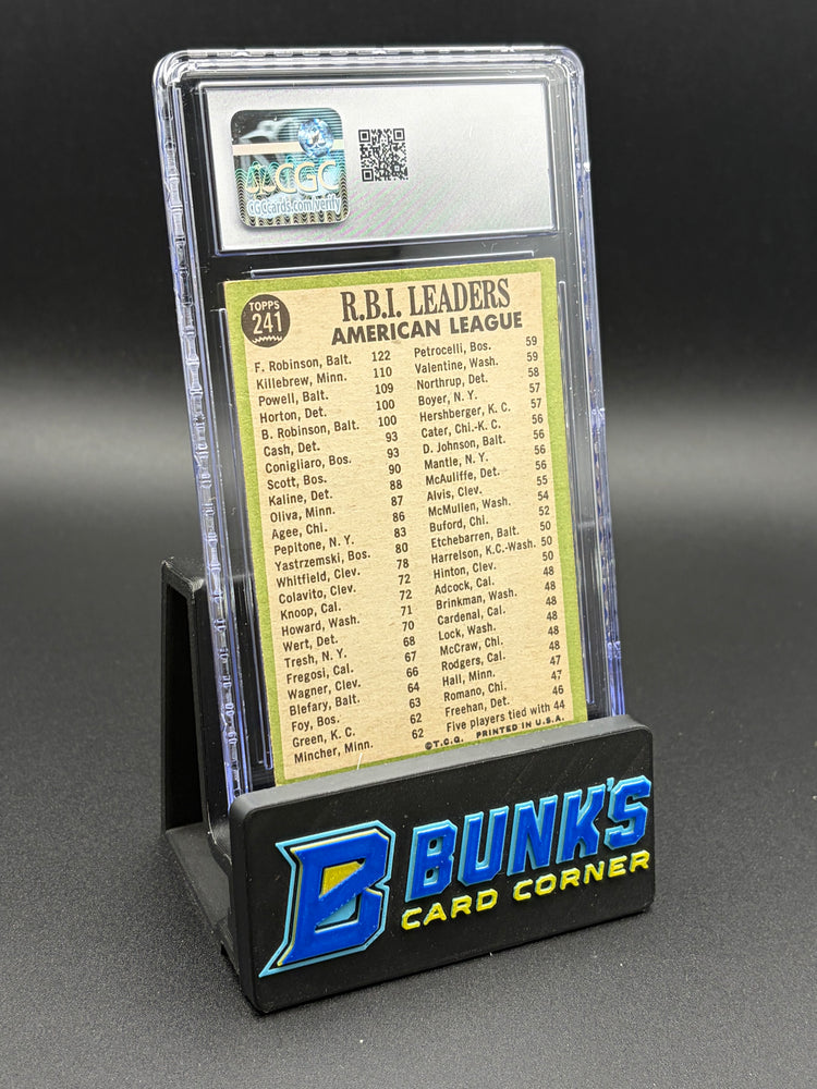 1967 Frank Robinson/Harmon Killebrew/Boog Powell RBI Leaders CGC 4.5