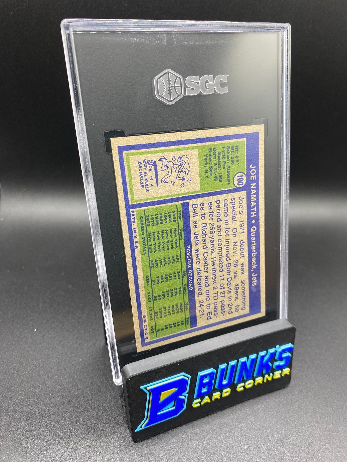 1972 Joe Namath SGC 3 (Box 29)