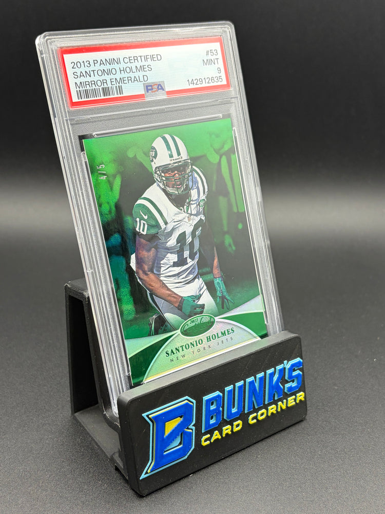 2013 Santonio Holmes Mirror Emerald PSA 9 4/5