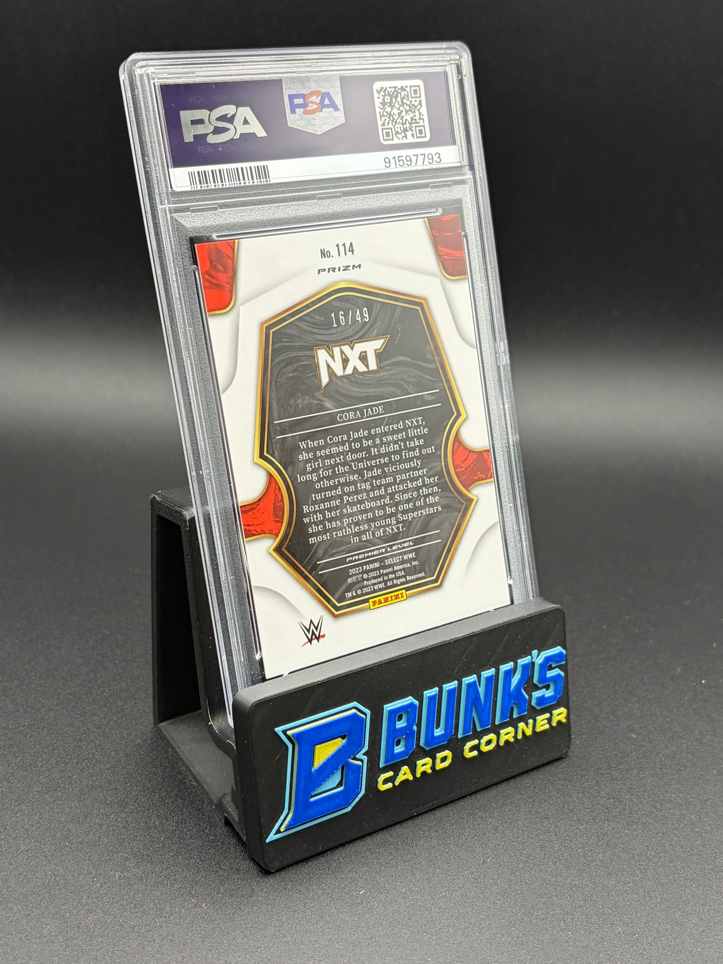 2023 Cora Jade Orange Select PSA 10 16/49