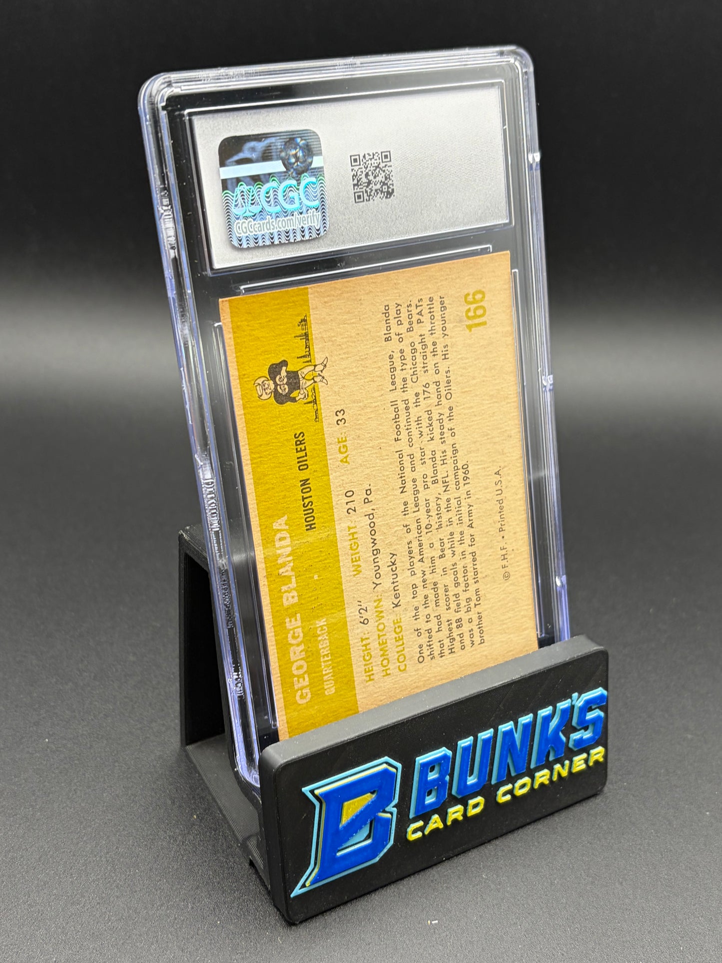 1961 George Blanda Fleer CGC 6.5