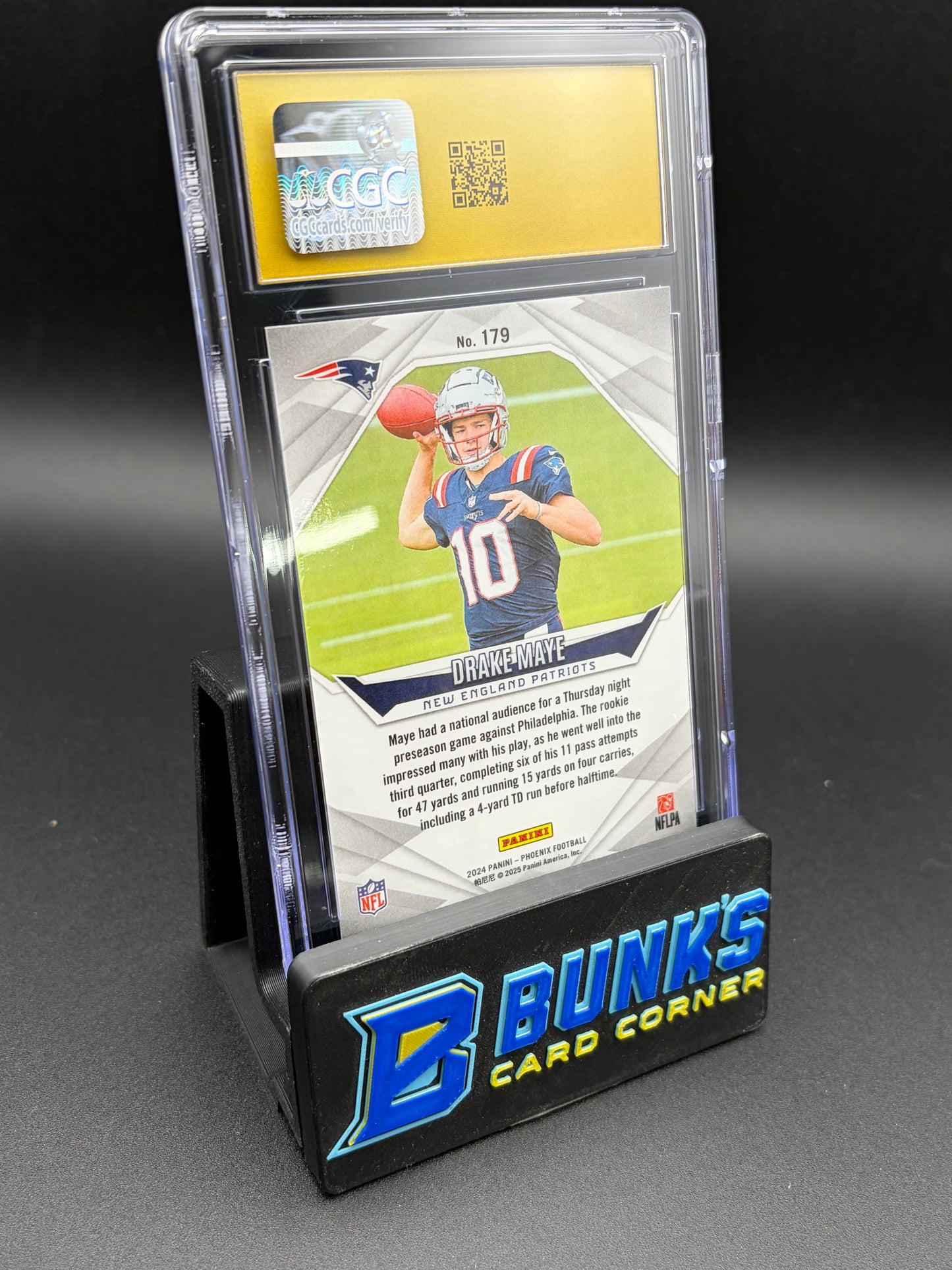 2024 Drake Maye Panini Phoenix CGC Pristine 10 RC