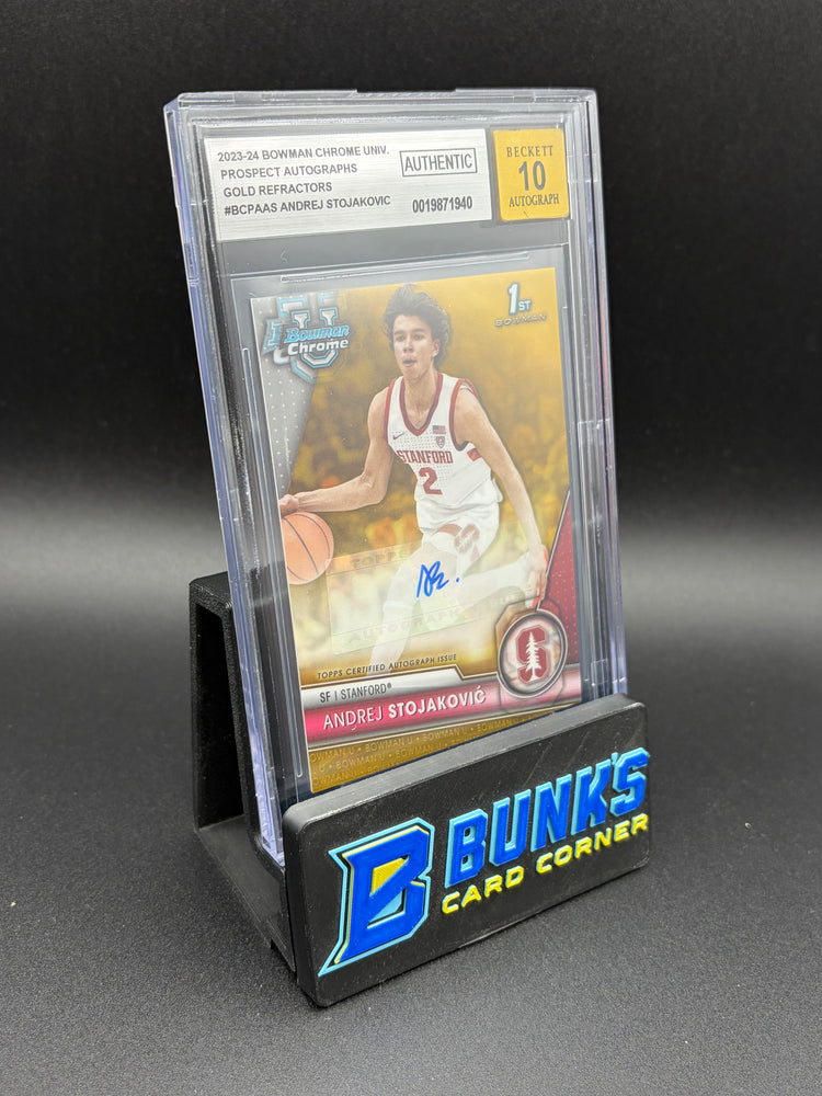 2023-24 Adrej Stojakovic Gold Refractors Autographs Beckett AU Auto 10 28/50