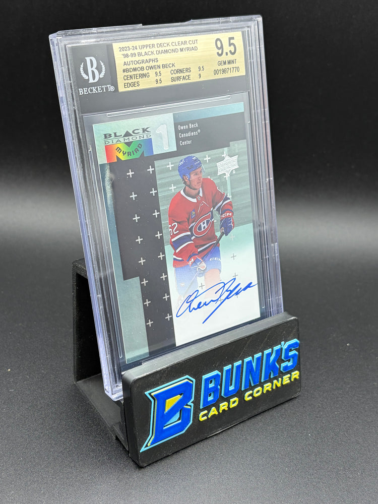 2023-24 Owen Beck Black Diamond Clear Cut Auto Upper Cut Beckett 9.5