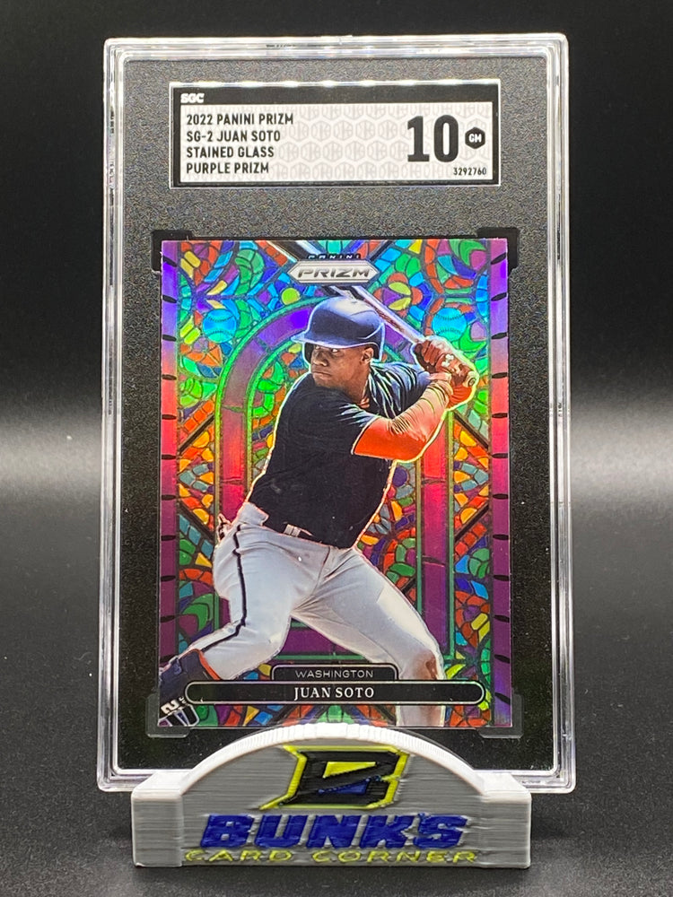 2022 Juan Soto Stained Glass Purple Prizm SGC 10