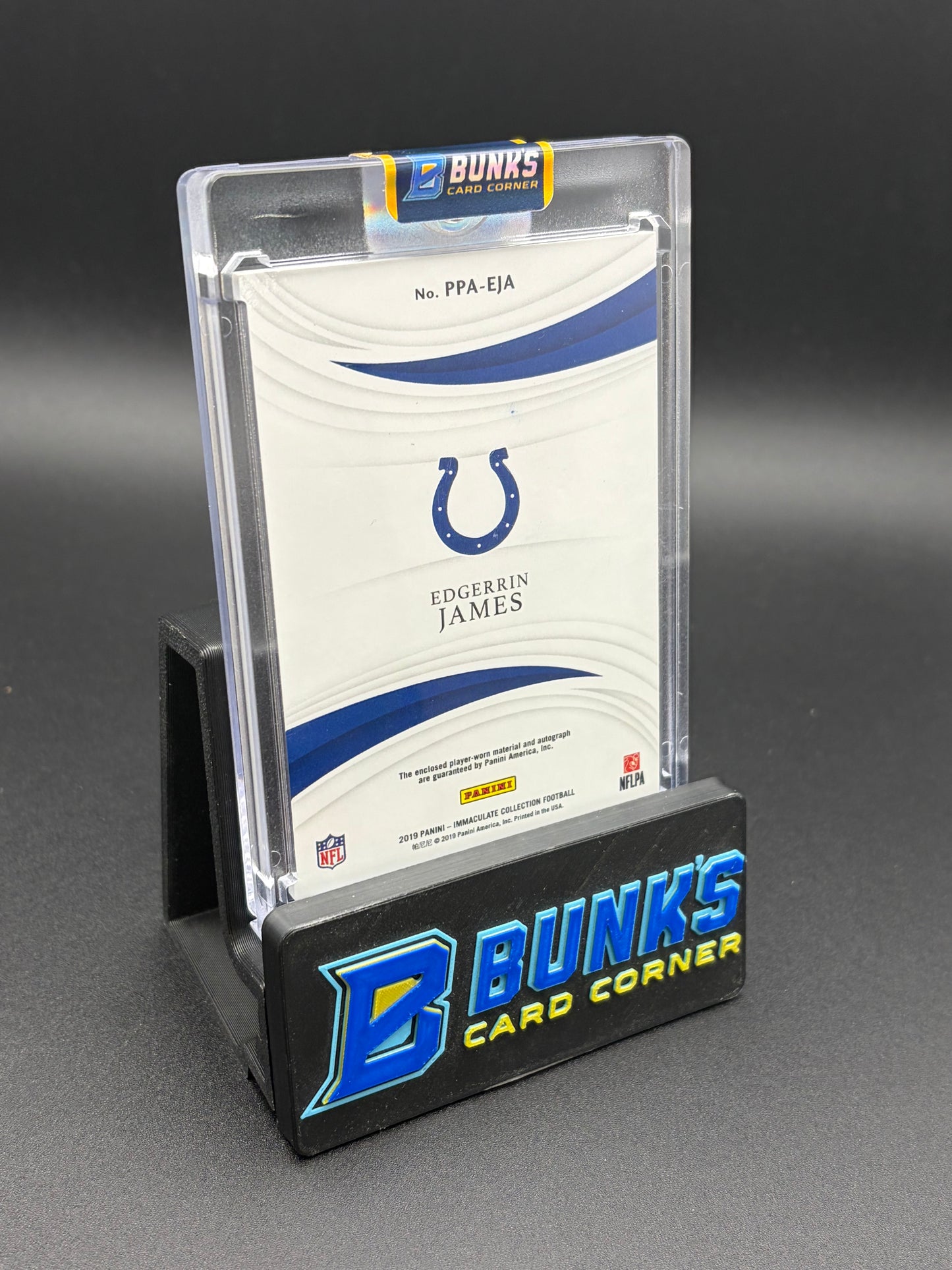 2019 Edgerrin James Immaculate Collection Auto Patch Panini 46/49