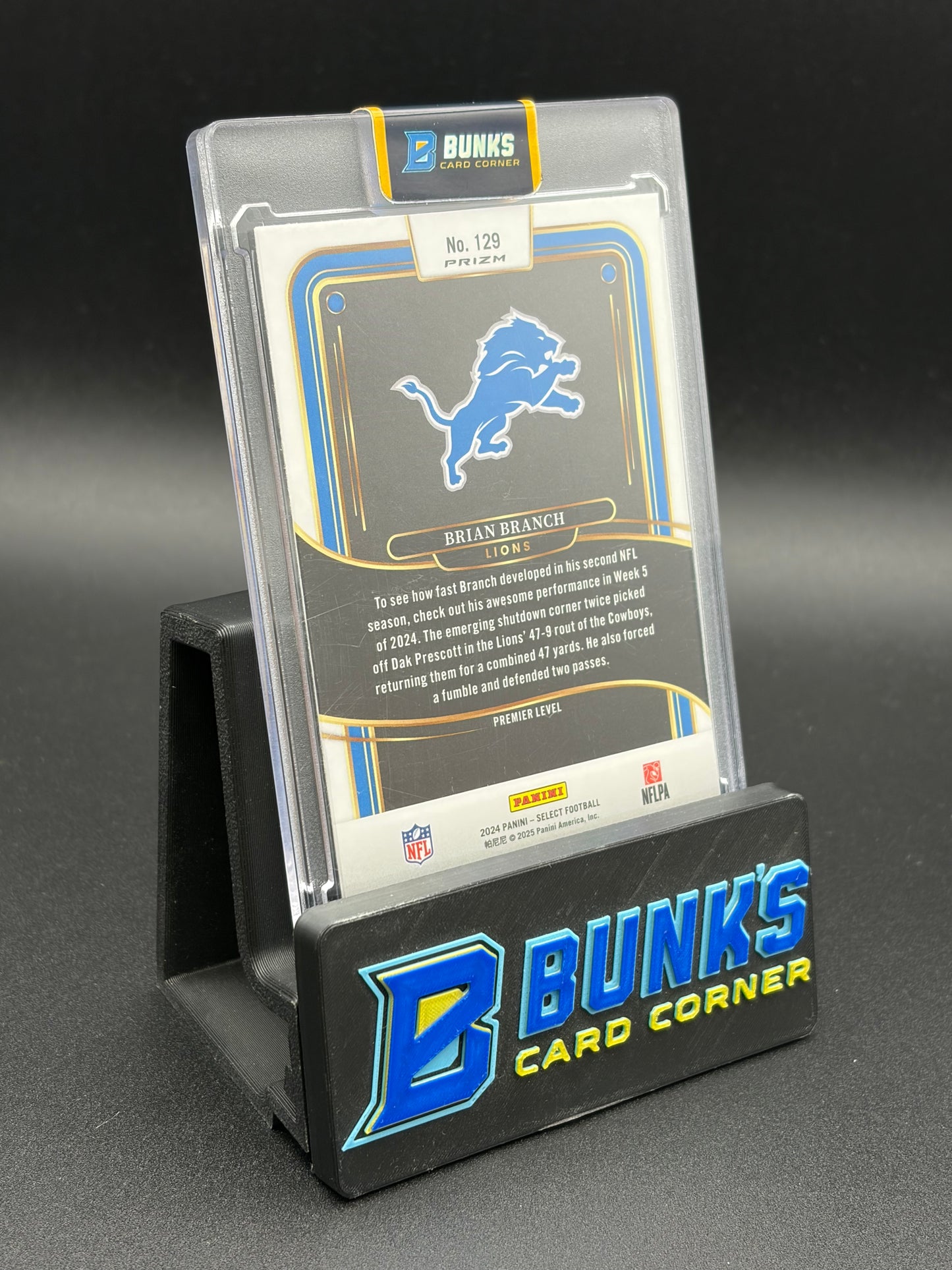 2024 Brian Branch Panini Select Zebra Shock