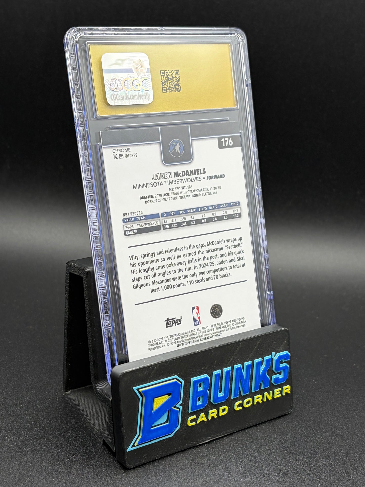 2025-26 Jaden McDaniels X Fractor CGC Pristine 10