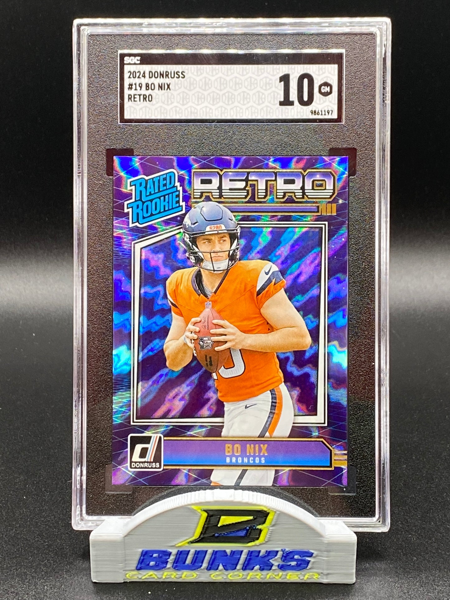 2024 Bo Nix Retro Rated Rookie SGC 10 (Box 17)