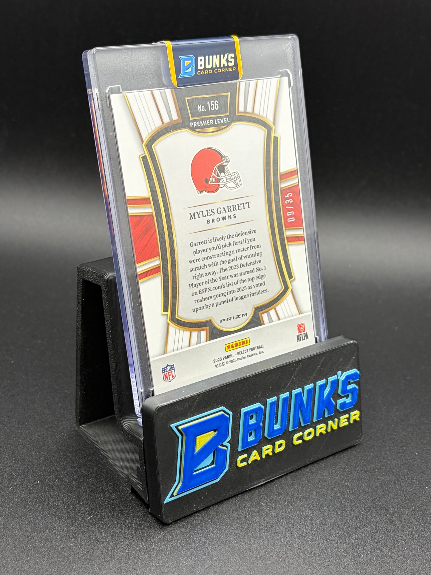 2025 Myles Garrett Panini Select Orange & Blue Shock 9/35